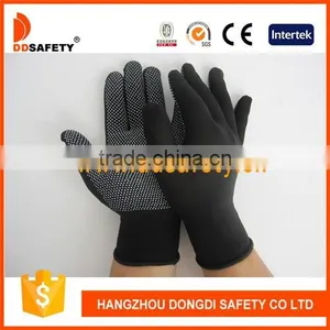 13 Gauge Nylon Polyester Seamless Gloves With White Mini PVC Dots One Side thumbnail-1