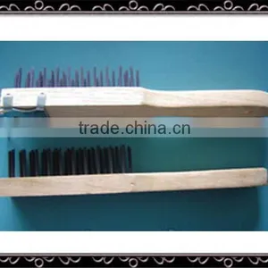 Wood Handle Steel Wire Brush thumbnail-1