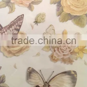 Butterfly & Rose Design Sticker in Light Green Color Way, Popular Antique Design Decorative Glitter Sticker thumbnail-4