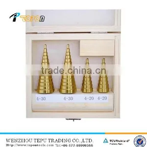 4 Pieces HSS Step Drill Set With Straight Flute thumbnail-1