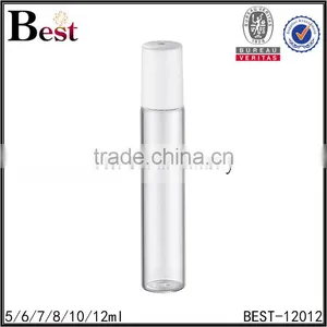 Cosmetic Fragrance Perfume Bottle Roll on 5ml 10ml 12ml Clear Stainless Steel Roller White Plastic pp Cover Bottle Perfume thumbnail-5