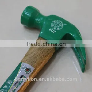 Berrylion 0.25-0.5kg Claw Hammer Forged Finished Claw Hammer With Wooden Handle thumbnail-2