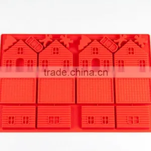 11200 Gingerbread House Shape Silicone Cake Mold thumbnail-1