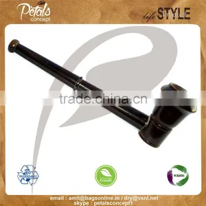 Eco-friendly , Bio-degradeable Ebony Wooden Smoking Pipe thumbnail-1