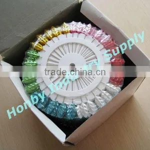 Wheel Packing 55mm Leaf Shaped Decorative Pearl Head Pin thumbnail-1