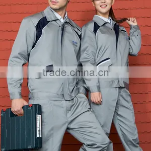 Custom Grey Cotton Engineer Work Uniform Jacket And Pants thumbnail-3