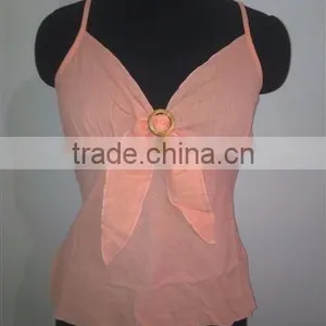 Younger Ladies Fashionable High Quality Latest Design Cotton Tops thumbnail-1