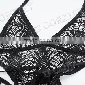 Black Sexy Backless Girls Nighty Sexy Wear Lingerie thumbnail-6