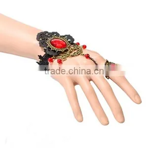 Girls Lace Bracelets Set Red Diamond Rose Jewelry Sets South Korean Jewelry Wholesale thumbnail-2