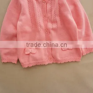 Custom Trendysweet Cute Bows Infant Toddler Girls Latest Pink Cardigan Sweater thumbnail-4