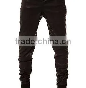 Red Mens Jogging SweatPants Lambskin thumbnail-1