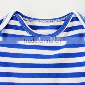 ShiJ 32S 180g Combed Cotton Indiana Striped Summer Baby Clothes Romper thumbnail-6