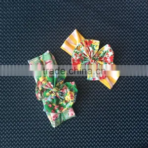XF-428 New Arrived! Wholesale Fashion Children's Hair Accessories Fancy Baby Girls Knot Headbands Floral Pattern Hairband thumbnail-1
