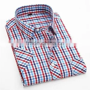 Lattice Cotton Short Sleeve Shirt Business thumbnail-4