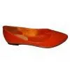Fashion PU Material ORINGE Ladies Pump Flat Shoes With 1cm Heels thumbnail-1