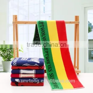 High Quality 100% Cotton Promotional Personalized White Jacquard Sport Towel thumbnail-3
