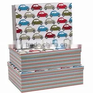 Kid Print Gift Boxes - Cars - 3 Large Rect (Foil) thumbnail-1