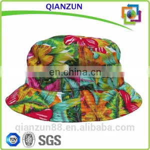 White Polyester Fashion Bucket Hat Sun Hat thumbnail-5