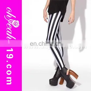 Fashion Wholesale Vertical Women Stripe Leggings thumbnail-1