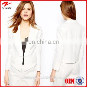 2015 New Fashion White Tuxedo Jacket Women Office Suit thumbnail-1