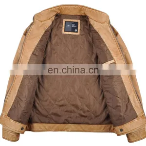 2016 Latest Fashion Hot Selling High Quality Handsome PU Jacket Men thumbnail-2