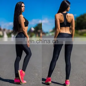 Women Workout Yoga Fitness Leggings High Waist Solid Pants Fitness Elastic Splicing Peach Heart Shaped Slimming Trousers thumbnail-1