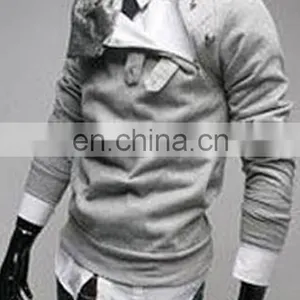 Fashion Mens Slim Fit Designed Hooded Sweatshirt Jumper Top Jacket Coats Hoodies thumbnail-5