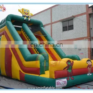 Hot Selling Inflatable Cartoon Toy Slide,sponge Bob Inflatable Double Slide,inflatable Playground Bounce Slide thumbnail-2