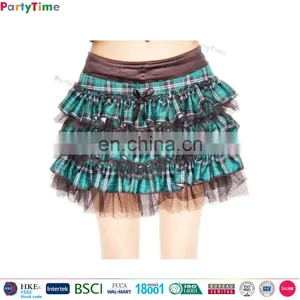 Partytime Brand Sexy Girl Mini Skirt 3 Layer Fashion Plaid Pleated Skirt thumbnail-1