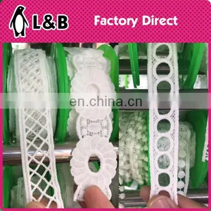 White Milk Silk Trims Embroidered Chemical Water Soluble Lace thumbnail-2