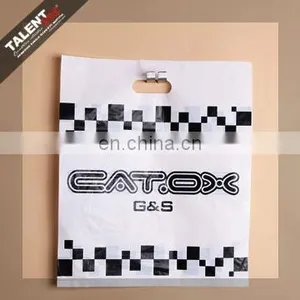 Custom Printed Logo Reusable Die Cut Handles Promotional Plastic Bag thumbnail-6