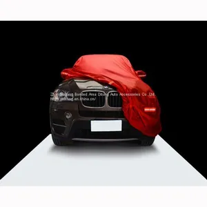 Red Color 190T Polyester SUV Waterproof Car Covers thumbnail-1