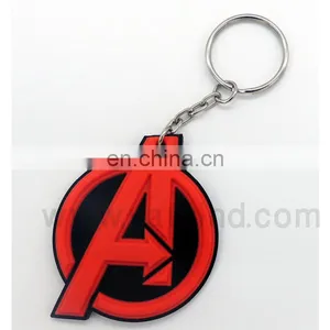 Promotional Custom Key Chains Metal Key Ring With Rubber Logo thumbnail-1