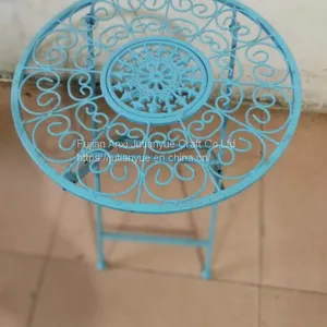 Metal Outdoor Folding Table Coffer Table Round Table thumbnail-5