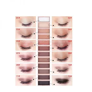 12 Colour Eye Shadow With Single Brush Pen Mirror thumbnail-4
