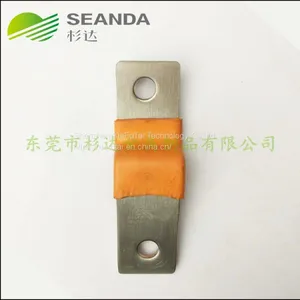 Customized Orange Soft Copper Busbar With Heat Shrinkable Tube for Battery Pack thumbnail-3