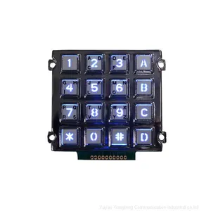 Customized Waterproof Zinc Alloy Keypad With Led Backlit thumbnail-2