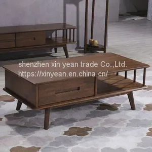 Nordic Modern TV Cabinet Coffee Table Combination Small Apartment Living Room Furniture Set thumbnail-2