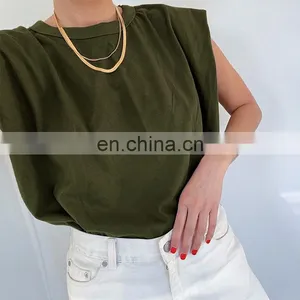 Wholesale Womens Solid Color Custom Printing T-shirt thumbnail-3