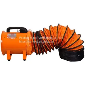 Portable Ventilator With a Stand Orange Portable Blower Portable Explosion Proof Fan Industrial Exhaust Fan thumbnail-2