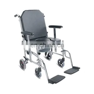 Stainless Steel Toilet Commode Wheelchair for Elderly thumbnail-2