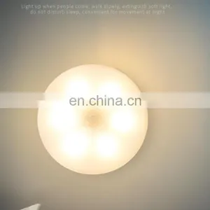 Mini Intelligent Indoor Flood Switch Motion With Rechargeable Battery Led Sensor Night Light for Cabinet Bedroom thumbnail-5