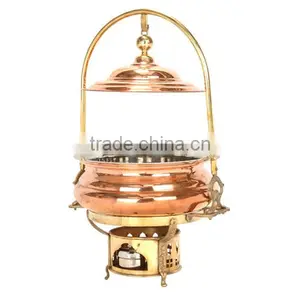 Hammered Copper Chaffing Dish With Copper Antique Finish thumbnail-4