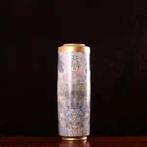 Wood Gild Light Luxury Simple Elegant Ceramic Vase For Hallway TV Bench Decor thumbnail-4