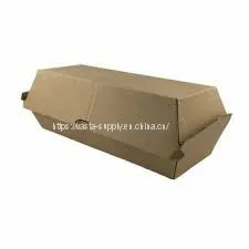 Paper Clamshell Food Containers Biodegradable Disposable Compostable Burger Boxes thumbnail-1