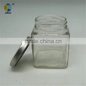 280ml Square Glass Food Jar With Tinplate Lid thumbnail-5