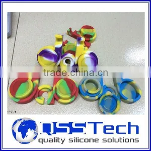 High Quality 7ml Customized Small Rubber Jar Lids/ Oil Dab Wax Container/ Silicone Wax and Oil Container thumbnail-1