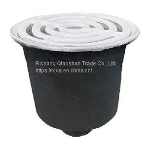 Floor Sink Parts Enamel Cast Iron Round Floor Sink Half Top Grate thumbnail-4
