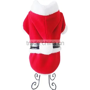 Red Christmas Clothes With Hat for Pet Dog Wear Dog Clothes thumbnail-1