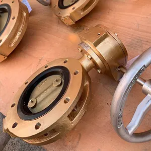 Bronze Center-type Turbine Butterfly Valve for Ballast Water Tank of Icebreaker Gb/t3036, With All-copper Valve Body and Butterfly Plate thumbnail-4